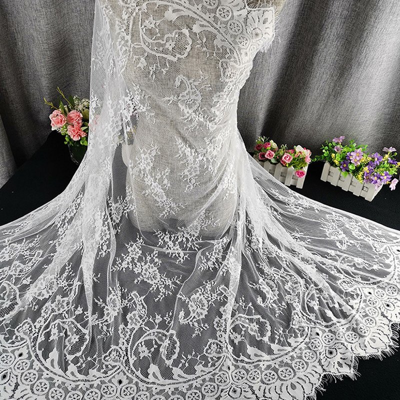 Lace Trim Eyelash Lingerie Lace Fabric for Women's Wear Wholesale Supp 7